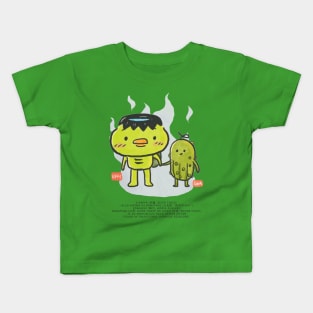 Funny and Cute Japanese folklore ghost, Kappa and his BFF. Kids T-Shirt